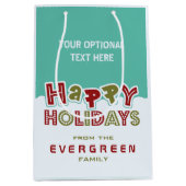 Happy Holidays Tasche Mittlere Geschenktüte (Vorderseite)