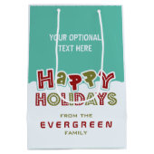 Happy Holidays Tasche Mittlere Geschenktüte (Rückseite)