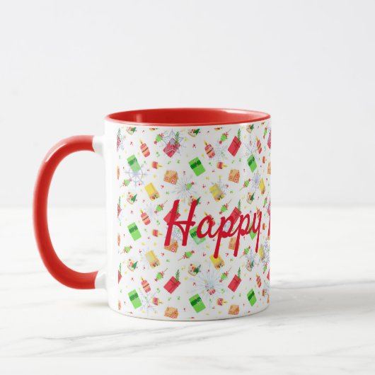 Happy Holidays Tasse (Links)