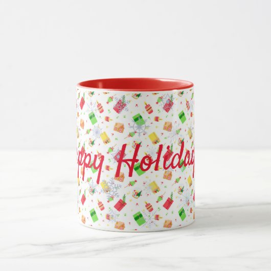 Happy Holidays Tasse (Zentrum)