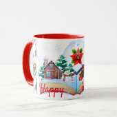 Happy Holidays Tasse (Vorderseite Links)