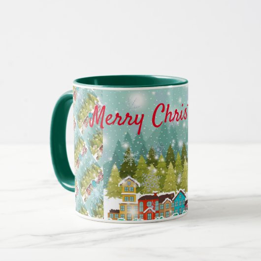 Happy Holidays Tasse (Vorderseite Links)