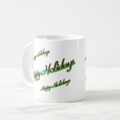 Happy Holidays Tasse (Vorderseite Links)