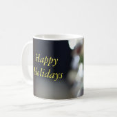 Happy Holidays Tasse. Kaffeetasse (Vorderseite Links)
