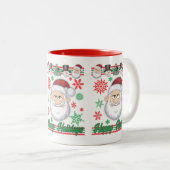 Happy Holidays Tasse Santa Face (VorderseiteRechts)