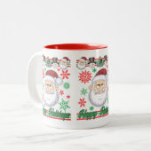 Happy Holidays Tasse Santa Face (Vorderseite Links)