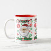 Happy Holidays Tasse Santa Face (Links)