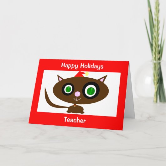 Happy Holidays, Teacher Feiertagskarte (Vorderseite)