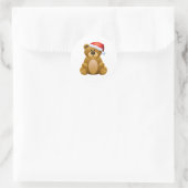 Happy Holidays Teddy Bar Runder Aufkleber (Tasche)