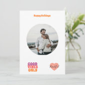 Happy Holidays Test Save The Date (Stehend Vorderseite)