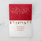 Happy Holidays Text am Strand Karte (Innenseite)