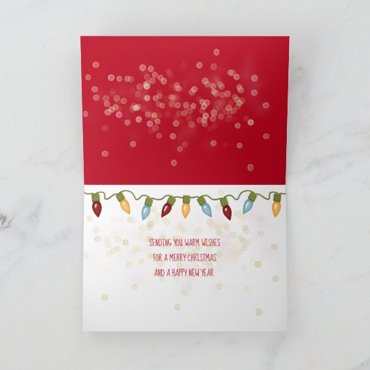 Happy Holidays Text am Strand Karte (Innenseite)