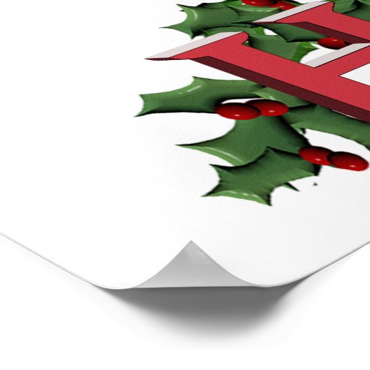 Happy Holidays Text Design Poster (Ecke)