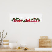 Happy Holidays Text Design Poster (Küche)