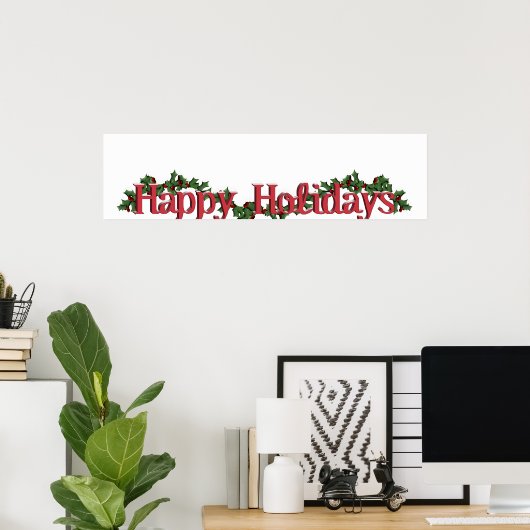 Happy Holidays Text Design Poster (Heimbüro)