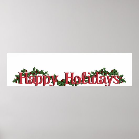 Happy Holidays Text Design Poster (Vorne)
