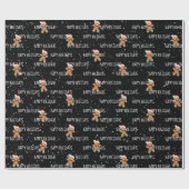 HAPPY HOLIDAYS Text mit Lebkuchen Mann Geschenkpapier (Flach)