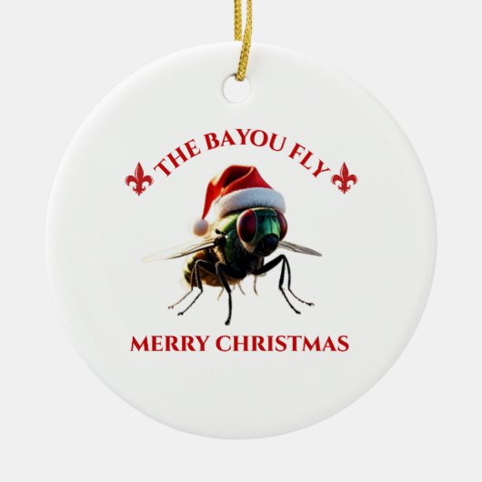 Happy Holidays The Bayou Fly Keramik Ornament (Vorne)