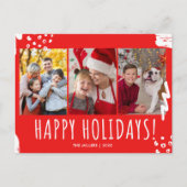 Happy Holidays Three Foto Family Weihnachten (Vorderseite)