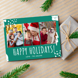 Happy Holidays Three Foto Family Weihnachten