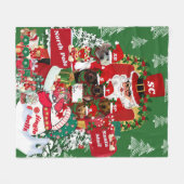 Happy Holidays Throw Fleece (Vorderseite (Horizontal))