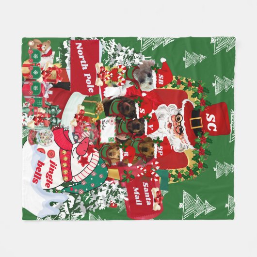 Happy Holidays Throw Fleece (Vorderseite (Horizontal))