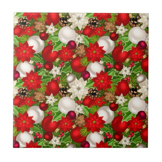 Happy Holidays Tile Fliese (Vorderseite)