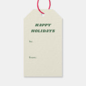 Happy Holidays to from Green Schachbrett Tree Patt Geschenkanhänger (Rückseite)