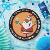 Happy Holidays Toast from Black Santa Pappteller (Party)