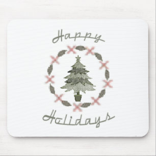 Happy Holidays Tree Mousepad