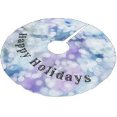 Happy Holidays Tree Skirt Polyester Weihnachtsbaumdecke (Schrägansicht)