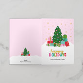 Happy Holidays Trees and Gifts in Pastel Pink (Äußere Ablage)