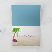 Happy Holidays Tropical Ocean Beach Karte (Innenseite)