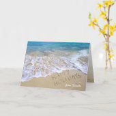 Happy Holidays Tropical Ocean Beach Karte (Gelbe Blume)