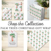 Happy Holidays Tropical Palm Tree Weihnachten Runder Aufkleber