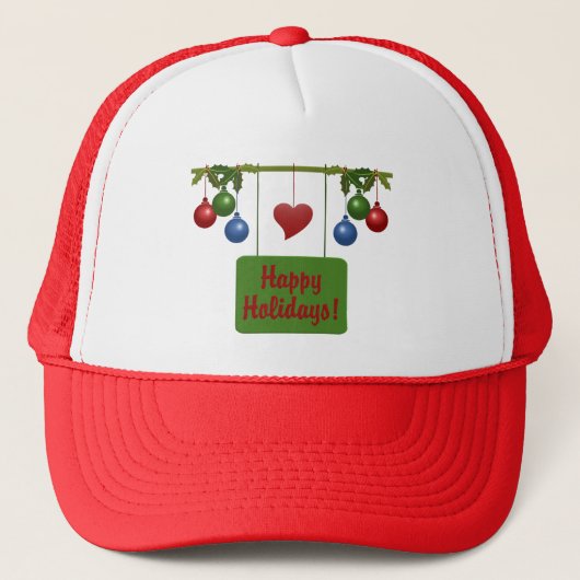 Happy Holidays Truckerkappe (Vorderseite)
