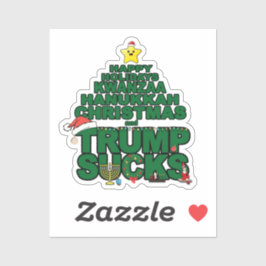 Happy Holidays Trump Sind zum Kotzen Aufkleber