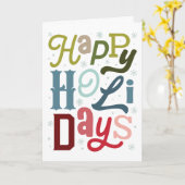 Happy Holidays Typografie Design © GraphicLoveShop Karte (Gelbe Blume)