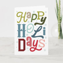 Happy Holidays Typografie Design © GraphicLoveShop