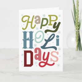 Happy Holidays Typografie Design © GraphicLoveShop Karte