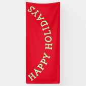 Happy Holidays typografische White Red Christmas Banner (Vertikal)