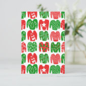 Happy Holidays Ugly Christmas Sweater Card (Stehend Vorderseite)