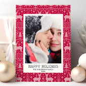 Happy Holidays Ugly Christmas Sweater Foto Card