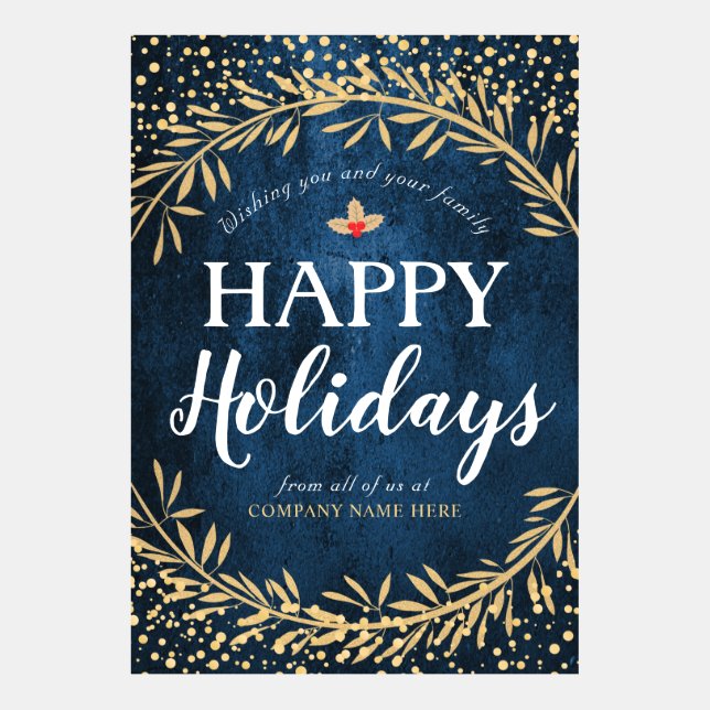 Happy Holidays und Business Danke (Vorderseite)