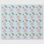 Happy Holidays Unicorn Geschenkpapier (Flach)