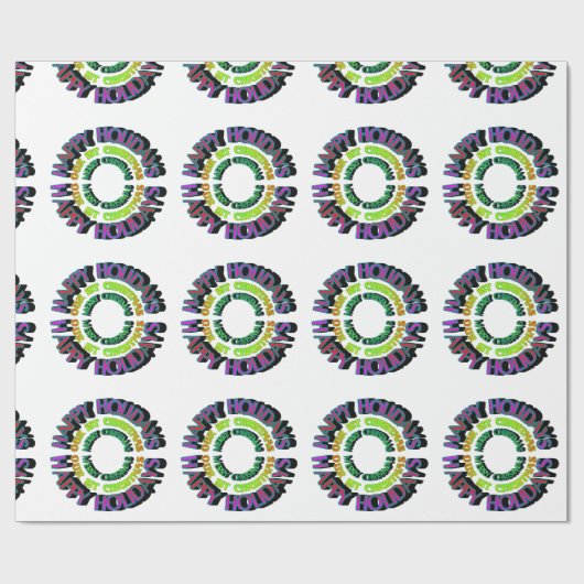 Happy Holidays Unser 1. Weihnachtsgeschenk Geschenkpapier (Flach)