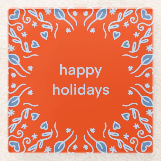 Happy Holidays Untersetzer (Vorderseite)