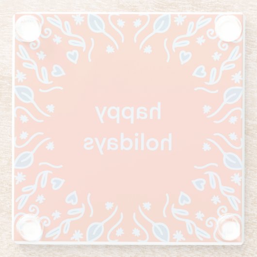 Happy Holidays Untersetzer (Rückseite)