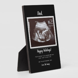 Happy Holidays Vater Ultrasound Sonogram Schwanger Fotoplatte