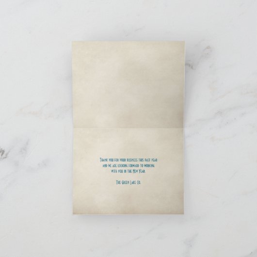 Happy Holidays Vielen Dank für Ihr Geschäft Karte (Innenseite)